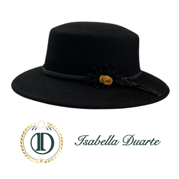 Fedora Decorativo de Fieltro Negro