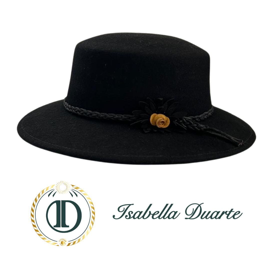 Fedora Decorativo de Fieltro Negro